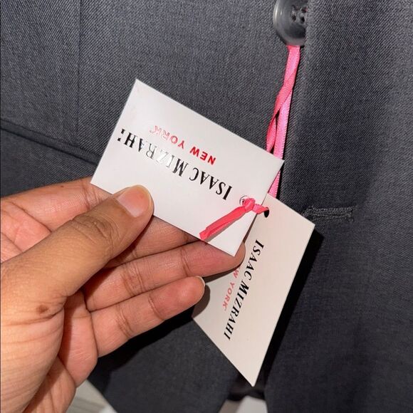 Isaac Mizrahi BOYS Gray classic blazer size 10 NWT - Picture 3 of 11